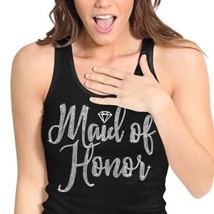 Black Maid of Honor Tank Top